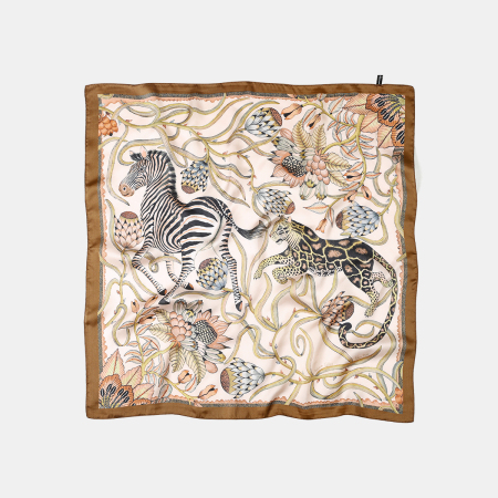 Écharpes d'été pour femmes, collection rétro de luxe, à motifs floraux, animaux et végétaux multicolores