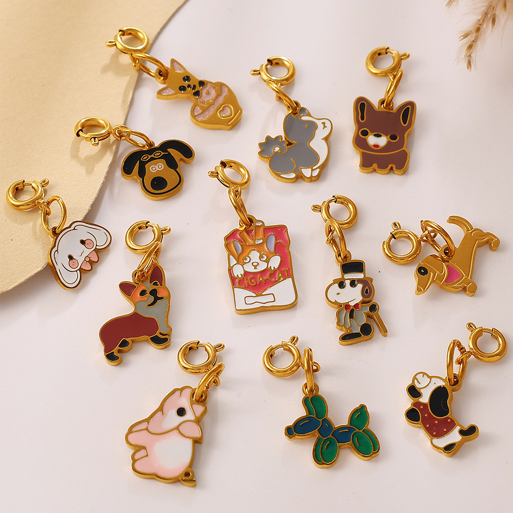 Pendentifs Pour Femmes Simple Series Daily Cut Animal En Acier Inoxydable Étanche Couleur Or Image4
