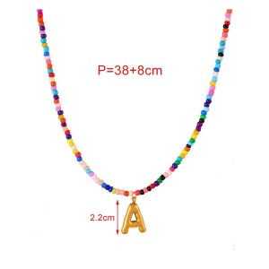 Colliers À Perles Décontractés En Acier Inoxydable Pour Femmes h5 Image4