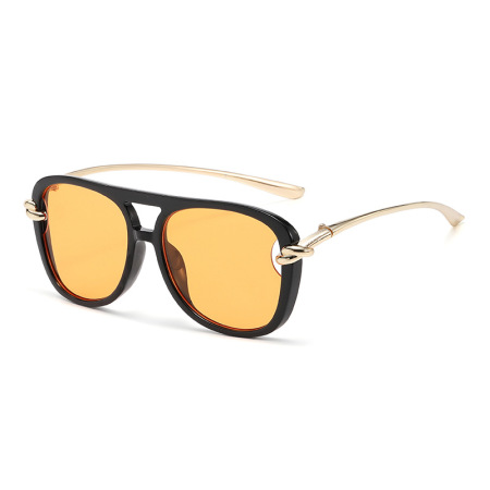 Lunettes de soleil torsadées rétro Simple Series couleur unie