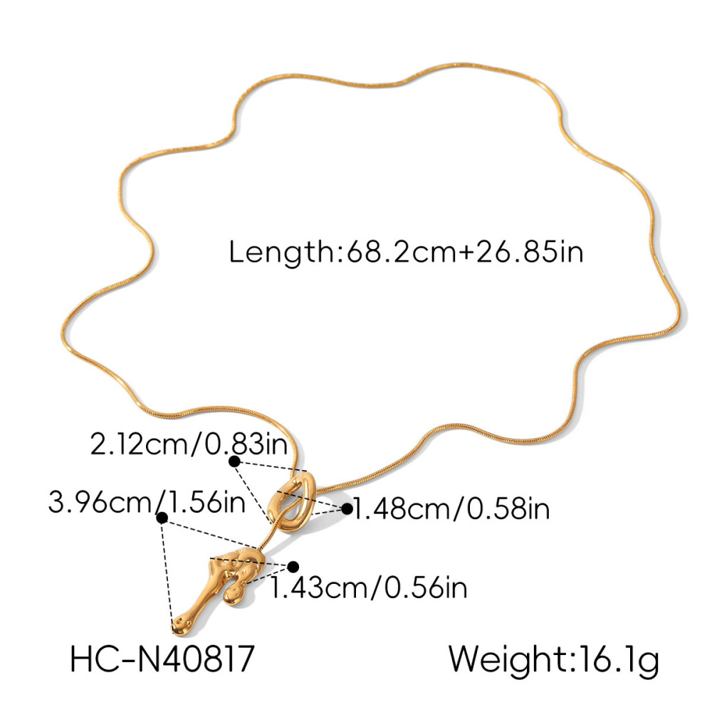 Colliers Pendentifs Pour Femmes En Acier Inoxydable Étanche, Couleur Or, Avec Zircon Image2