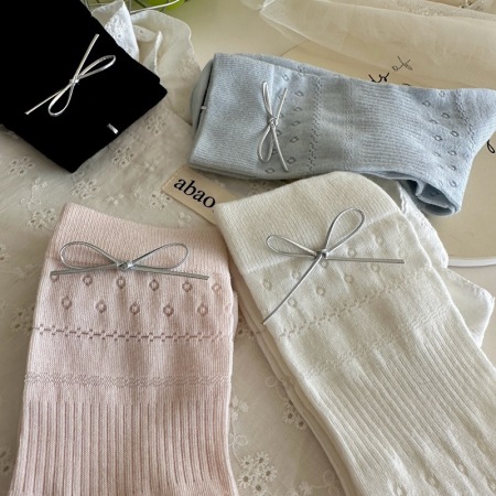 Chaussettes mi-mollet unies basiques pour enfants