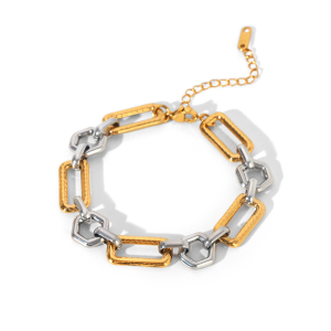 Colliers À Maillons Pour Femmes, Collection Simple Series Daily Chain, En Acier Inoxydable Étanche, Couleur Or h5 