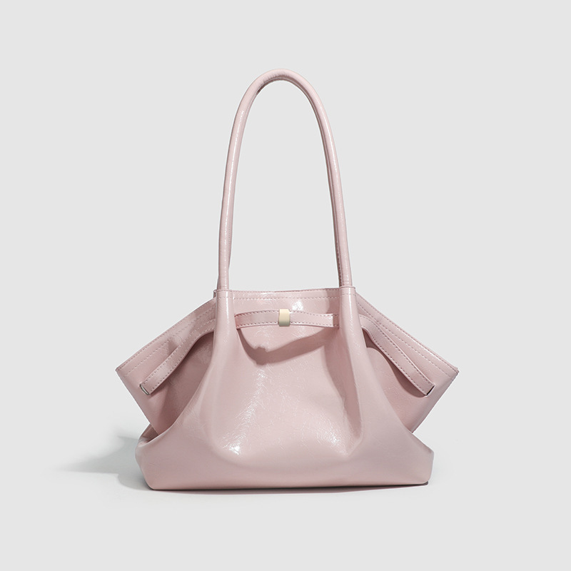 Sac Oreiller Femme Style Minimaliste Avec Finitions Métalliques, Couleur Unie
