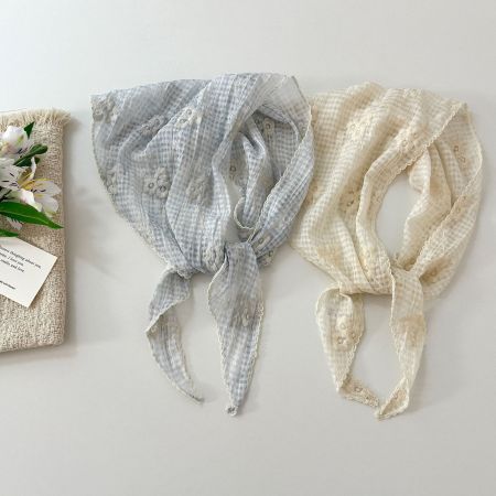 Écharpes d'été pour femmes en dentelle à fleurs douces, collection romantique