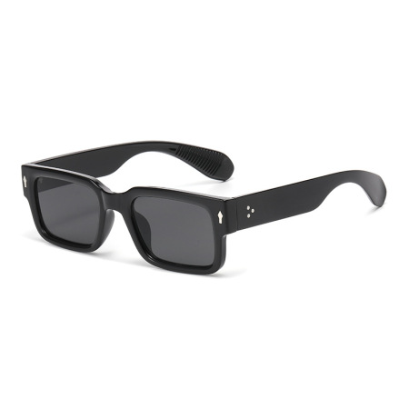 Lunettes de soleil rétro à imprimé léopard multicolores de la série Simple