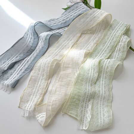 Écharpes d'été pour femmes en polyester à fleurs douces de la série Simple 2