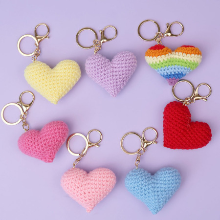 Porte-clés romantique en coton tissé Sweet Heart - Collection Sweet Heart 2