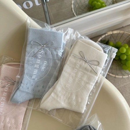 Chaussettes mi-mollet unies basiques pour enfants 2