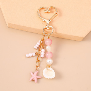 Collection Romantique De Bijoux De Sac Style Océanique En Perles, Coquillage Et Étoile De Mer, En Alliage h5