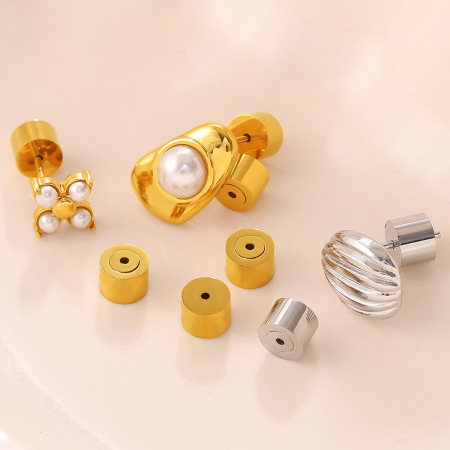 Apprêts De Bijoux Pour Femmes En Acier Inoxydable Doré, Forme Géométrique Simple, Collection Daily 2