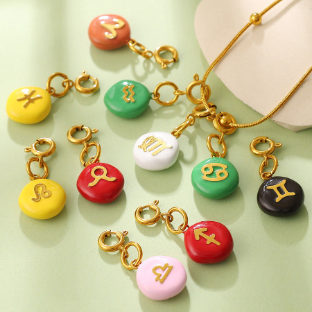 Pendentifs étanches en acier inoxydable de la collection Simple Series Daily Constellation 2