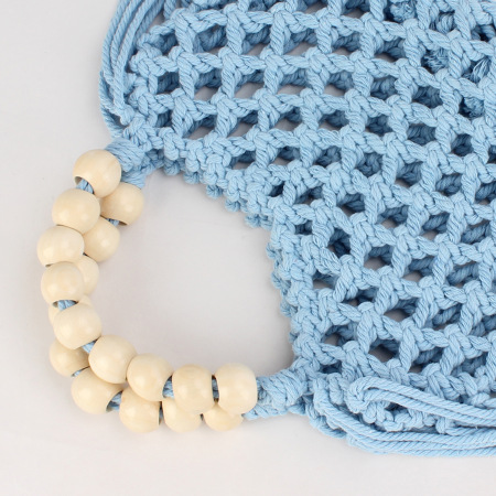 Sac à main pour femme, style décontracté, avec pompon uni et corde tressée. 2