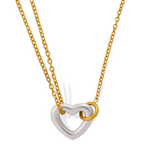 Colliers Pendentifs Pour Femmes Simple Series Daily Heart En Acier Inoxydable Étanche Couleur Or h5 Image5