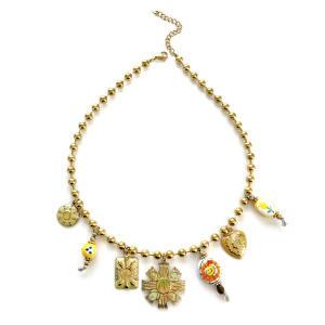 Colliers Pendentifs Vintage Pour Femmes, En Acier Inoxydable Étanche, Couleur Or, Motif Floral h5 Image5
