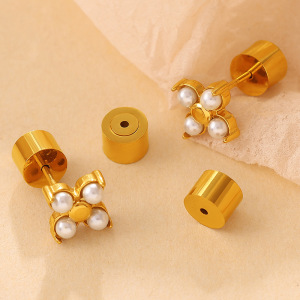 Apprêts De Bijoux Pour Femmes En Acier Inoxydable Doré, Forme Géométrique Simple, Collection Daily h5 Image3