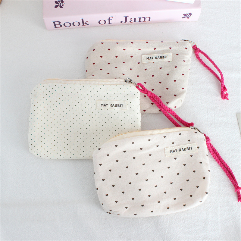 Trousse De Maquillage Pour Femme Simple Series Daily Heart À Pois h5Image3