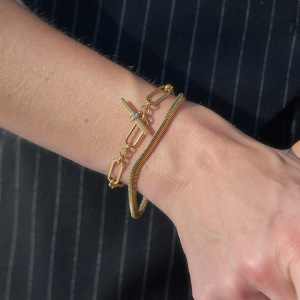 Ensembles De Colliers Pour Femmes En Acier Inoxydable En Forme De T, Étanches, Couleur Or Et Zircon. h5 Image3