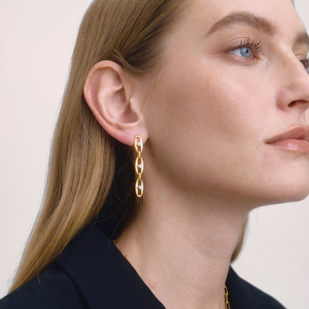 Boucles d'oreilles pendantes pour femme, en acier inoxydable imperméable, avec pompon simple et zircon. 2