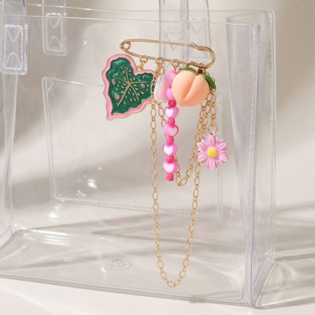 Broches en alliage de fleurs et de fruits sucrés