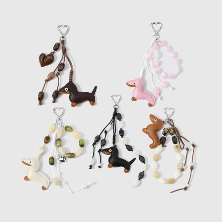 Breloques pour sac femme en alliage, motif teckel, collection quotidienne Simple Series