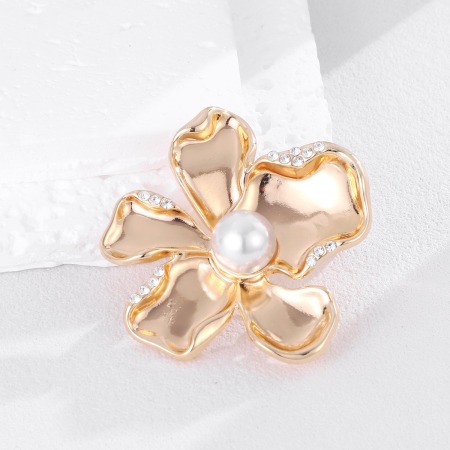 Broches en alliage et perles artificielles, collection rétro simple 2