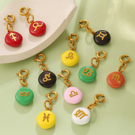 Pendentifs étanches en acier inoxydable de la collection Simple Series Daily Constellation
