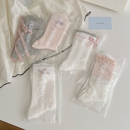 Chaussettes mi-mollet High Bounce Elegant Color Clash Bow 2