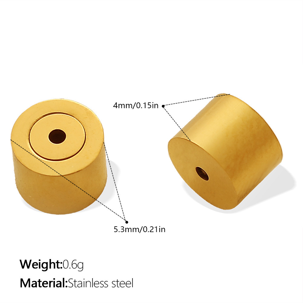 Apprêts De Bijoux Pour Femmes En Acier Inoxydable Doré, Forme Géométrique Simple, Collection Daily