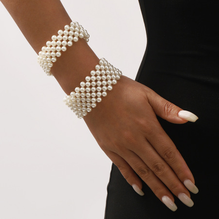 Bracelets à breloques pour femmes, collection romantique, perles élégantes, imitation perles 2