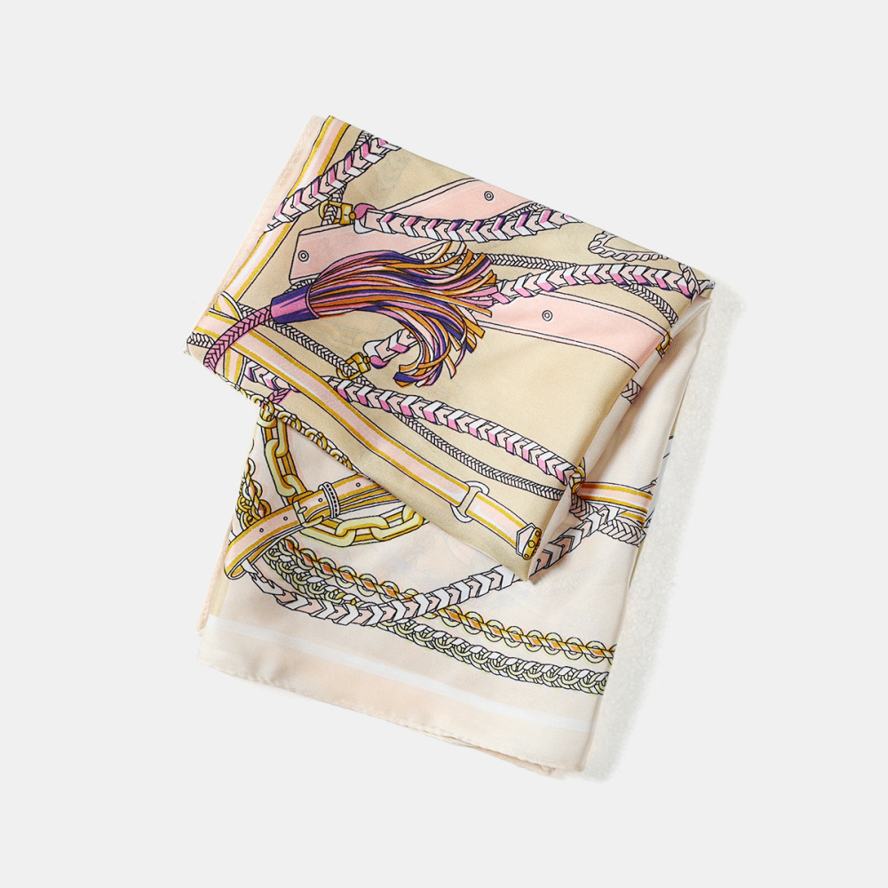 Porte-Clés De La Série Luxueuse, Forme Rétro Irrégulière, Foulards D'Été Pour Femmes Image4