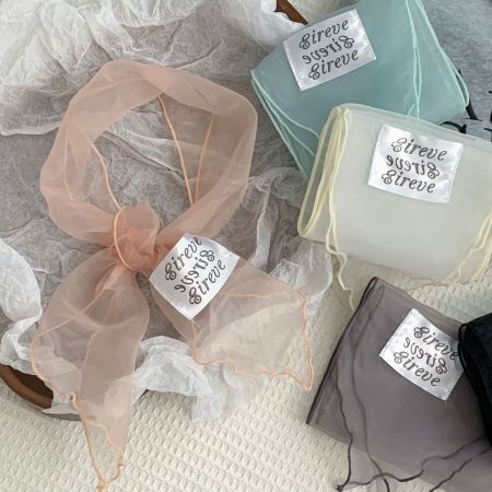 Écharpes d'été unies en organza pour femmes