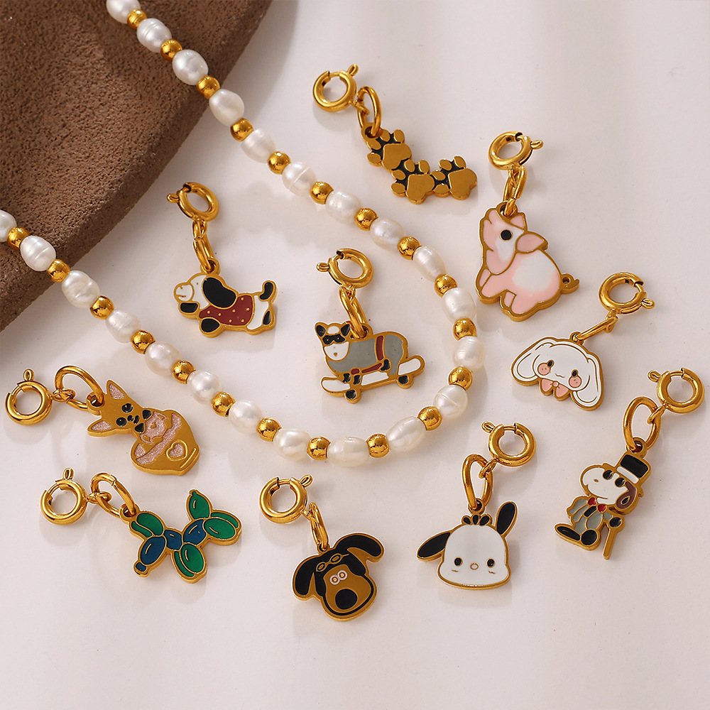 Pendentifs Pour Femmes Simple Series Daily Cut Animal En Acier Inoxydable Étanche Couleur Or Image3