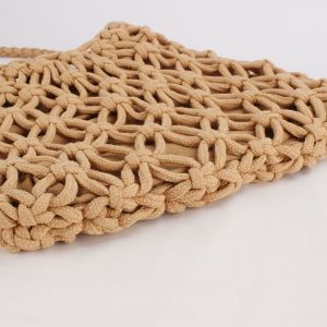 Sac Rond Pour Femme En Corde Tressée Tressée Style Décontracté h5 Image5