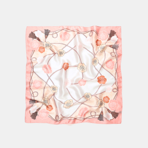 Écharpes D'Été Pour Femmes, En Polyester, À Motif Floral Décontracté, Forme Irrégulière Et Torsadée, De Couleur Assortie, Collection Simple Series h5 