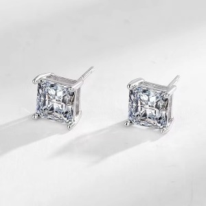 Boucles D'Oreilles Pour Femmes En Moissanite S925 De Forme Géométrique, Collection Luxueuse h5 Image2