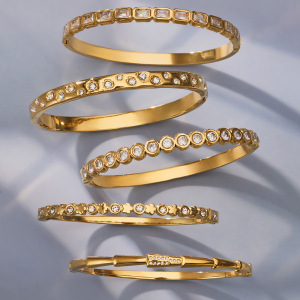 Bracelet Jonc Classique Rectangulaire En Acier Inoxydable, Étanche, Couleur Or, Avec Zircon Pour Femme h5 Image4