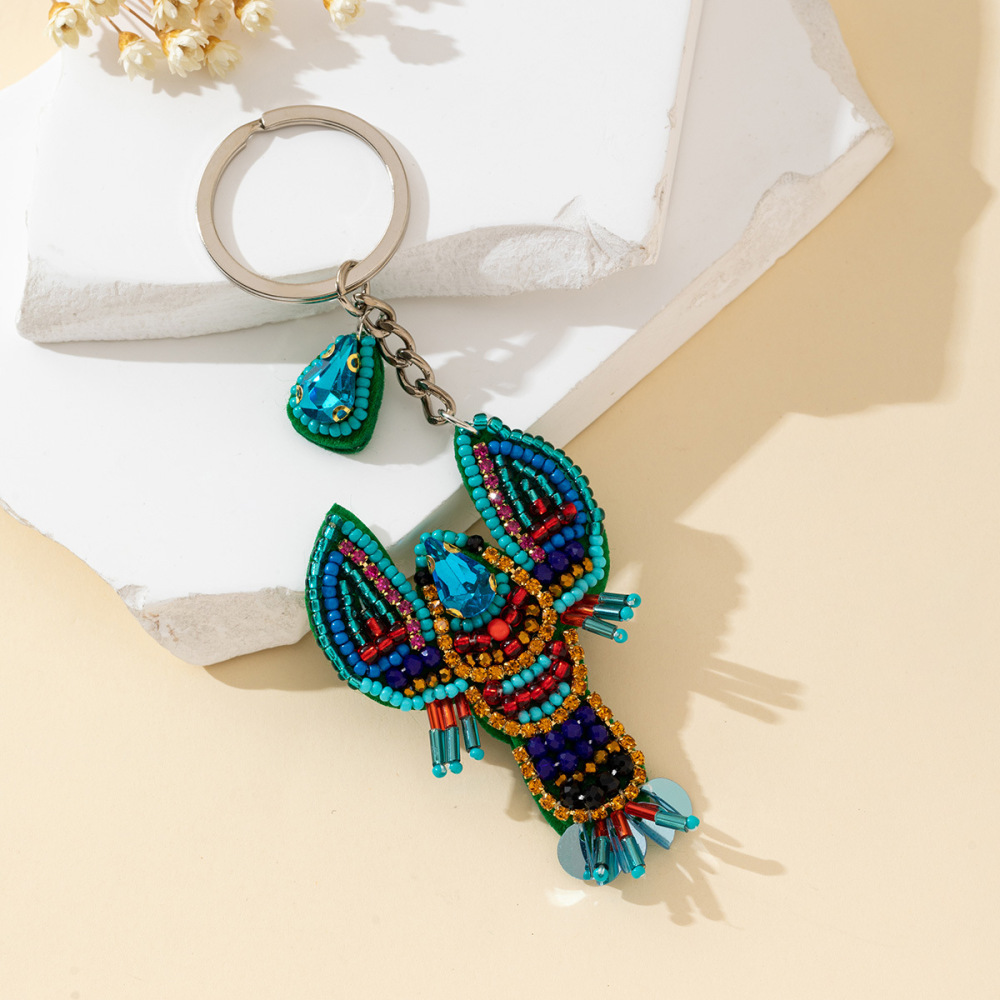 Porte-Clés Ethnique Bohème En Perles Et Perles, Motif Animal Et Dessin Animé. Image3