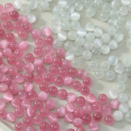 1 sachet de perles de verre à dégradé de couleurs pour bijoux (10 perles par sachet)