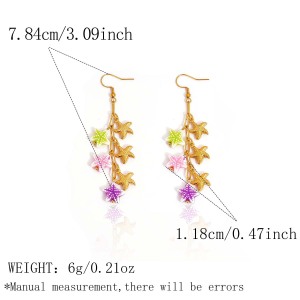 Boucles D'Oreilles Pour Femmes Simple Series Daily Starfish En Acier Inoxydable Étanche Couleur Or h5