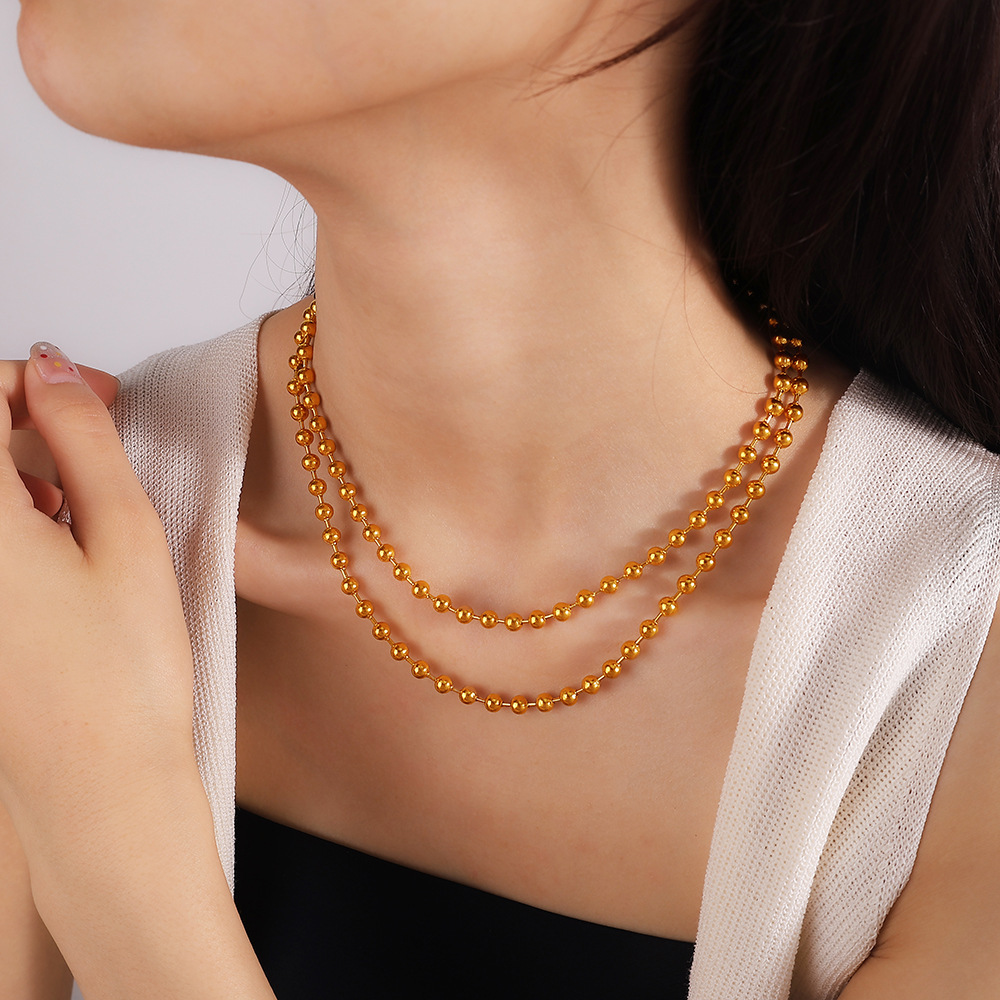 Ensembles De Bijoux Pour Femmes Simple Series Daily Irregular Shape En Acier Inoxydable Étanche Couleur Or h5Image3