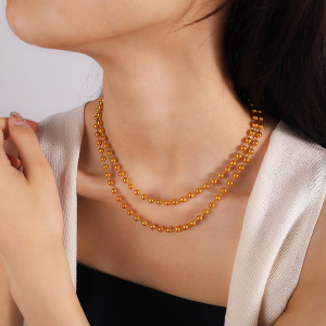 Ensembles De Bijoux Pour Femmes Simple Series Daily Irregular Shape En Acier Inoxydable Étanche Couleur Or h5 Image3