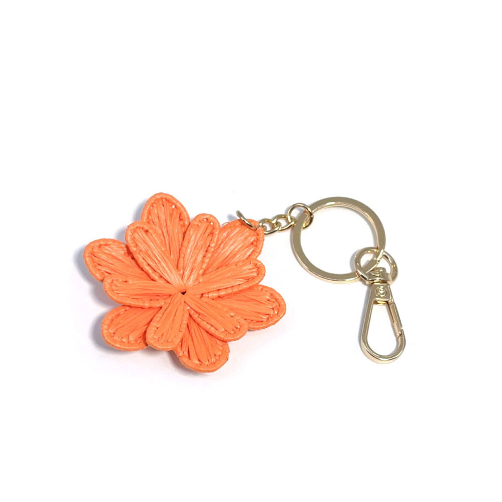 Porte-Clés/Breloques De Sac Pour Femme En Raphia Tissé Uni, Motif Floral Quotidien, De La Série Simple. 