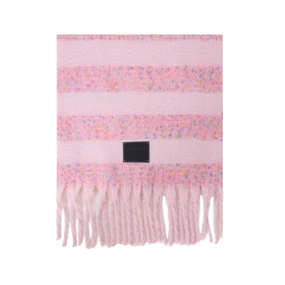 Écharpes D'Été Pour Femmes, Collection Simple Series Daily Tassel, Couleurs Dégradées Et Mélangées 