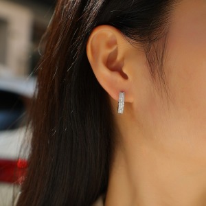 Boucles D'Oreilles En Moissanite S925 Pour Femmes, Collection Classique Cercle Luxueux h5 Image3