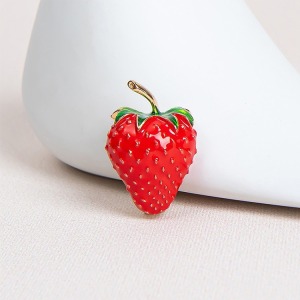 Broches En Alliage Et Strass, Motif Fruits Mignons (Cerise, Fraise) De La Série Luxueuse h5 Image2