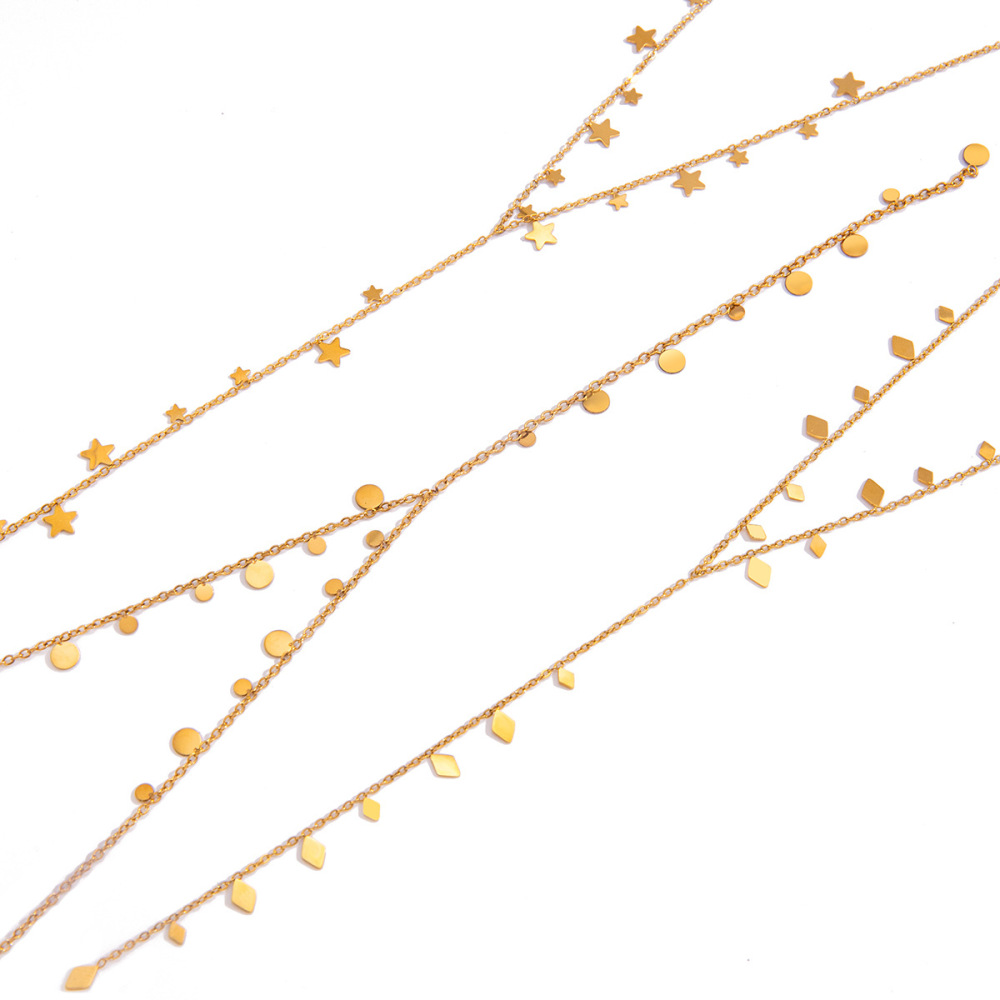 Colliers Pendentifs Pour Femmes En Acier Inoxydable Étanche Avec Pompon En Forme De Y Image6