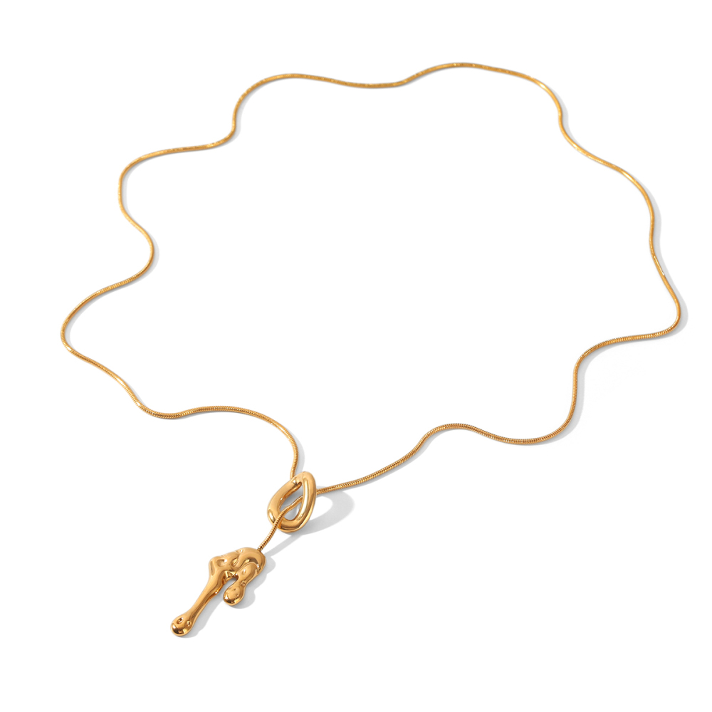 Colliers Pendentifs Pour Femmes En Acier Inoxydable Étanche, Couleur Or, Avec Zircon 
