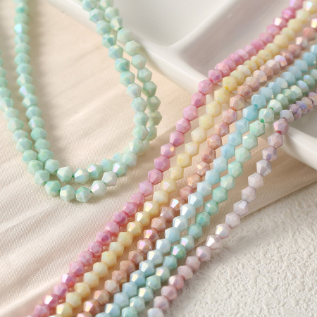 Perles de cristal pour bijoux (environ 95 perles par fil)
