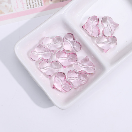 1 sachet de perles simples en forme de cœur émaillé (10 perles par sachet) 2